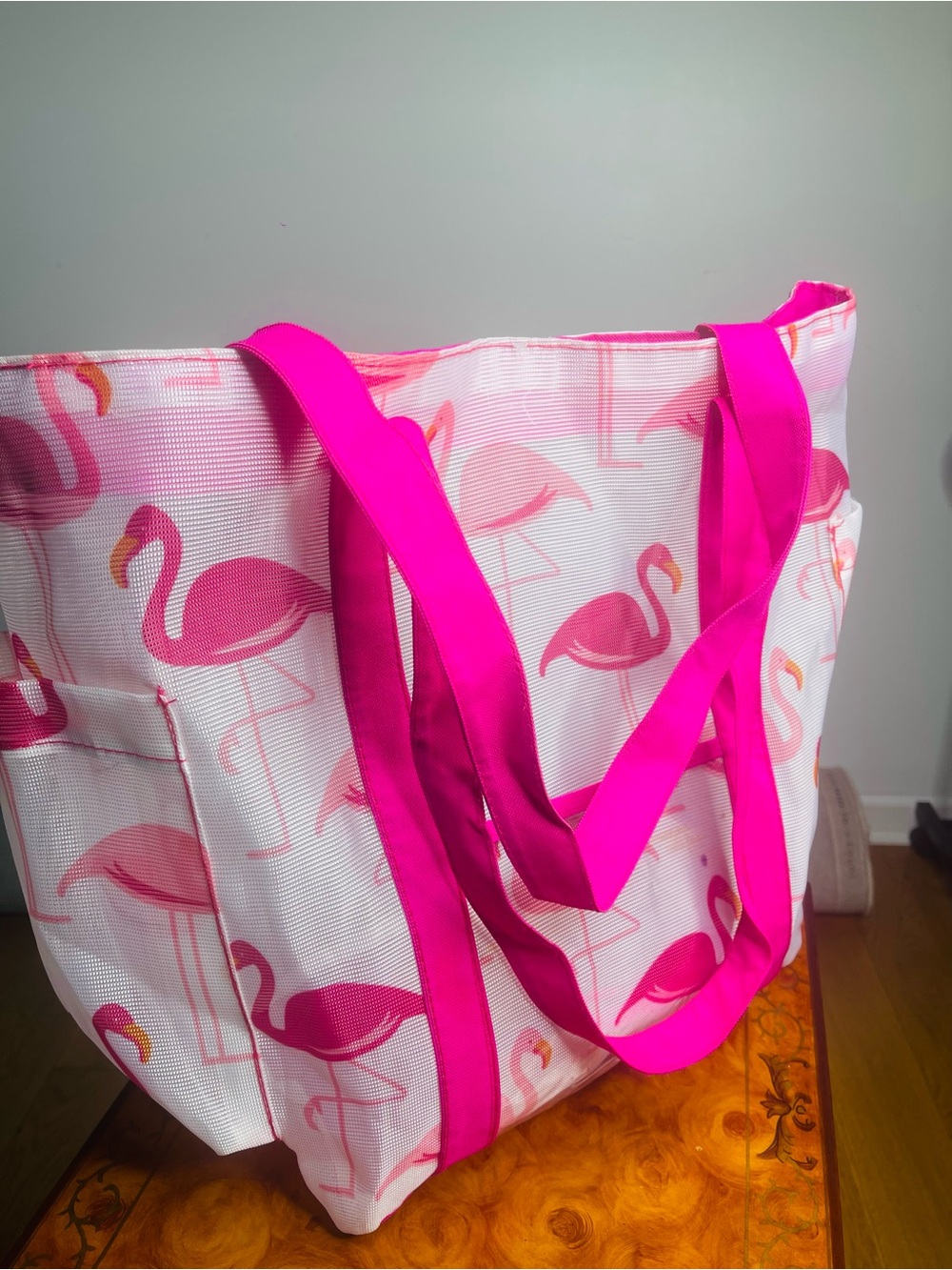 Fashion Bug Pink Flamingo Print Tote Bag